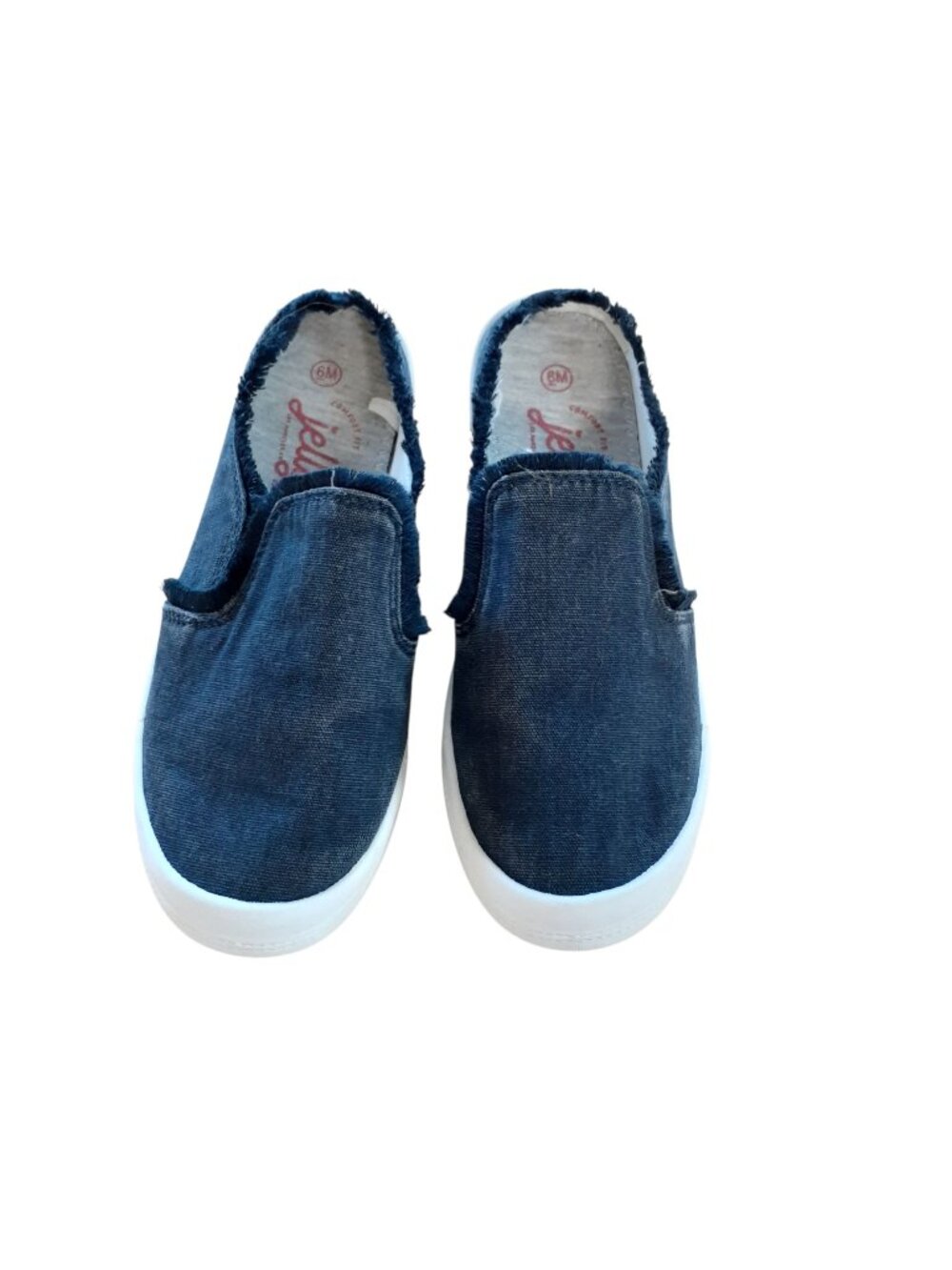 Jellypop Womens Denim Slip-On Sneaker Shoes Size 6M Blue Comfort Fit Round Toe